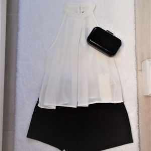 NWT Iris White High Neckline Top Size Small